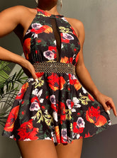 Traje de baño de una pieza estampado para mujer